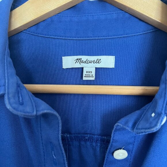 Madewell Mini Shirtdress in Bluestone | Size XXS - Picture 3 of 10